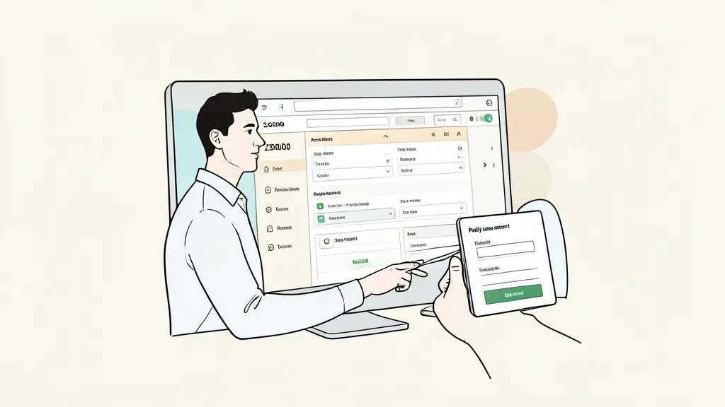 trader reviewing a simulated 25000 dollar account dashboard, daily loss limit indicator and payout request form, editorial photography, no text, no logo